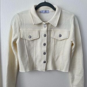 Cream cropped jacket